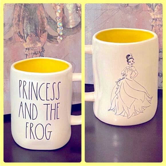 Rae Dunn Disney Princess And The Frog Double Sided Two Tone Ceramic Mug - Picture 4 of 4